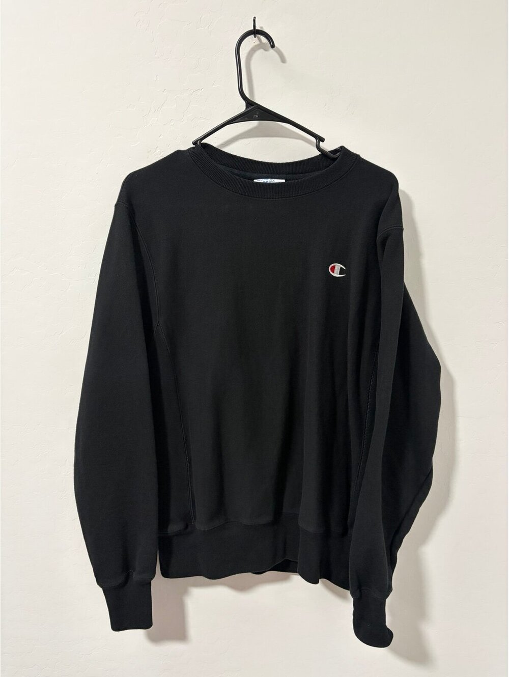 Black embroidered Champion Reverse Weave Crewneck sweatshirt - Mens size small